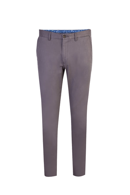 Orta Füme Relax Fit Rahat Kesim Likralı Kanvas / Chino Pantolon