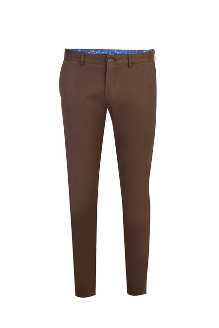 Kahve Relax Fit Rahat Kesim Likralı Kanvas / Chino Pantolon