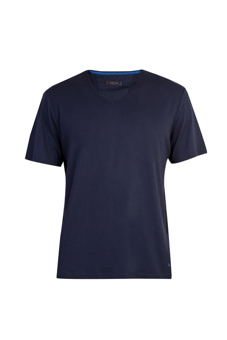 Lacivert V Yaka Regular Fit T-shirt