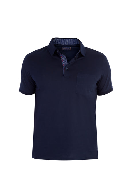 Lacivert Regular Fit Süprem Polo Yaka Pamuk T-shirt