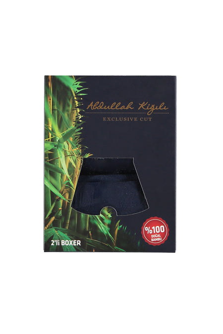 Lacivert 2'li Bambu Boxer