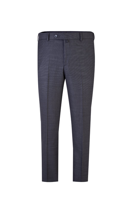 Füme Gri Slim Fit Dar Kesim Kuşgözü Klasik Kumaş Pantolon