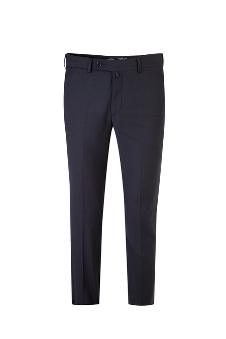 Siyah Slim Fit Dar Kesim Kareli Klasik Kumaş Pantolon