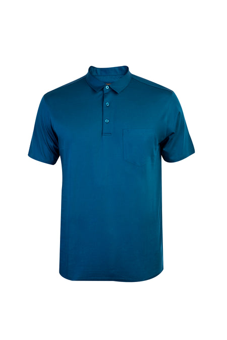 Petrol Polo Yaka Süprem Regular Fit Pamuk T-shirt