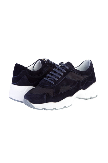 Lacivert Sneaker Deri Ayakkabı