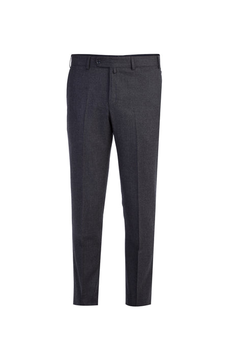 Füme Gri İtalyan Slim Fit Dar Kesim Yünlü Flanel Kumaş Pantolon