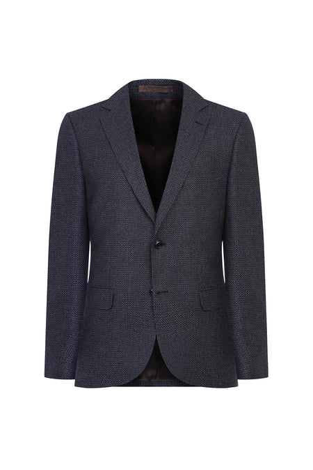 Orta Kahve Relaxed Fit Rahat Kesim Kaşmirli Desenli Klasik Ceket