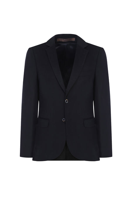 Siyah Regular Fit Kaşmir Klasik Ceket