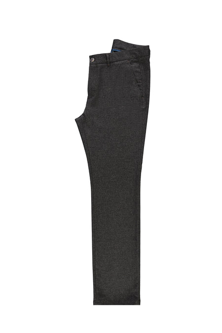 Orta Kahve Relaxed Fit Rahat Kesim Kuşgözü Likralı Kanvas / Chino Pantolon