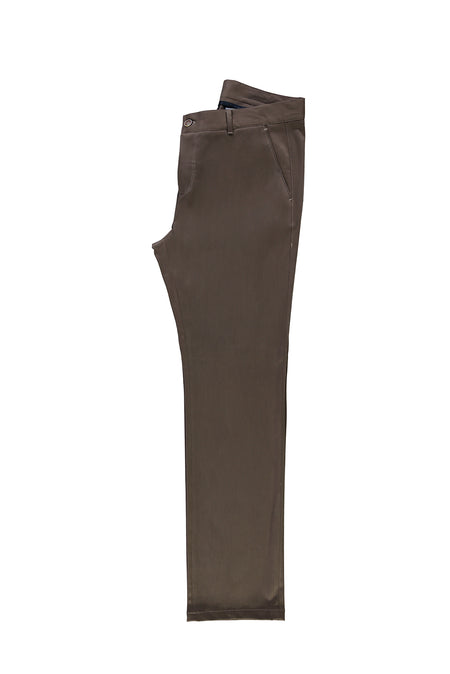 Koyu Bej Relaxed Fit Rahat Kesim Likralı Kanvas / Chino Pantolon