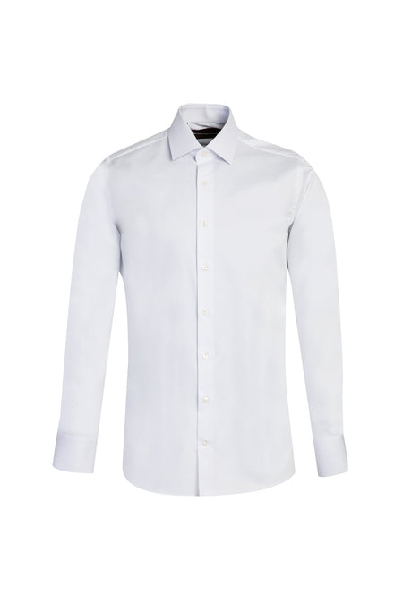 Beyaz Uzun Kol Slim Fit Dar Kesim Non Iron Klasik Pamuk Gömlek