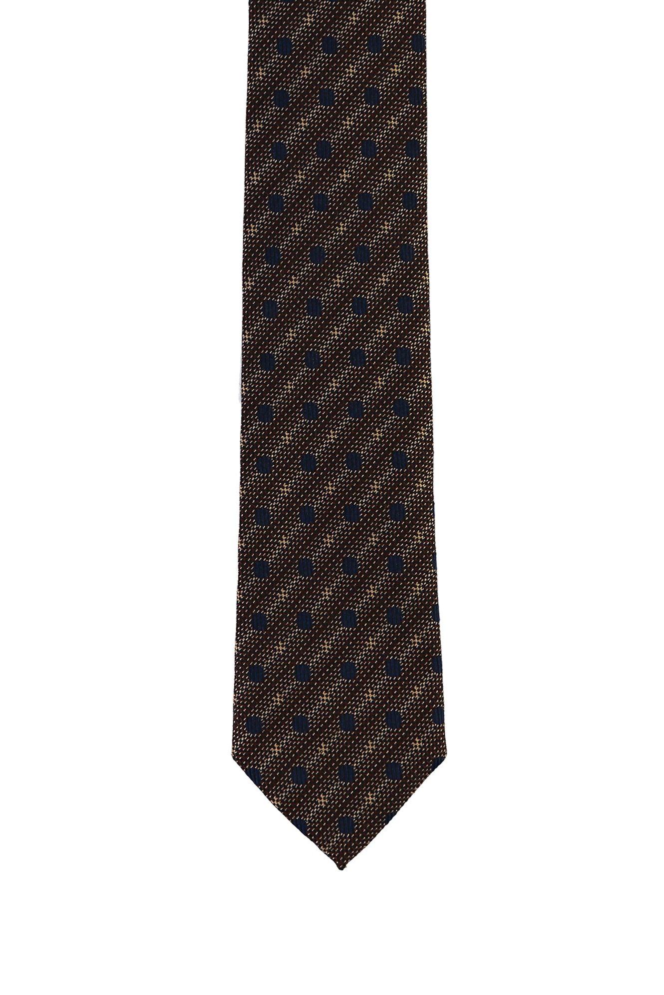 Koyu Kahve Desenli Kravat