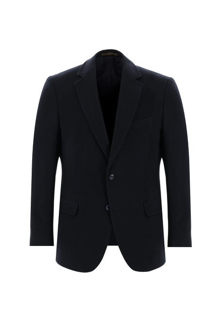Koyu Lacivert Regular Fit Klasik Kaşmir Ceket