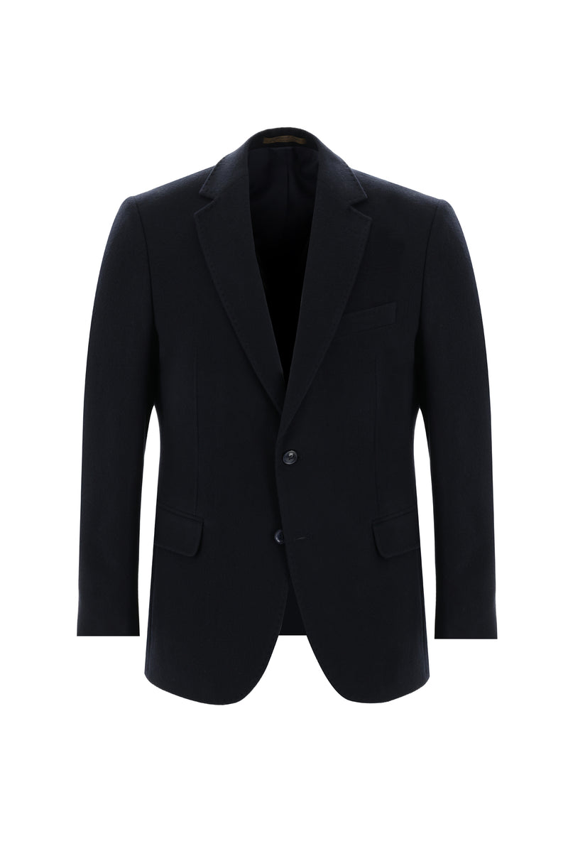Koyu Lacivert Regular Fit Klasik Kaşmir Ceket