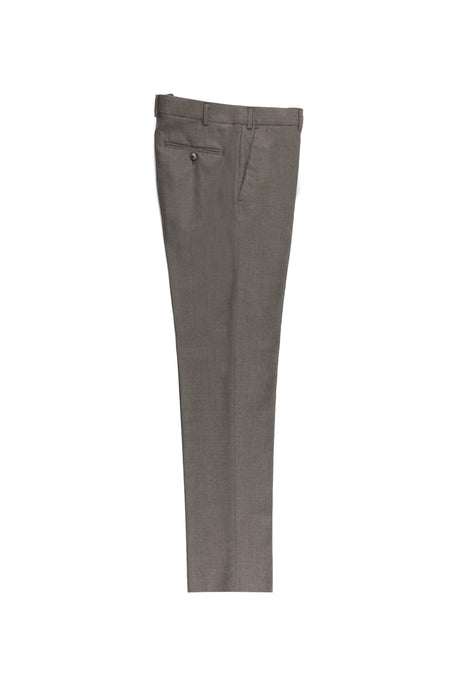 Orta Gri Regular Fit Kaşmirli Flanel Kumaş Pantolon