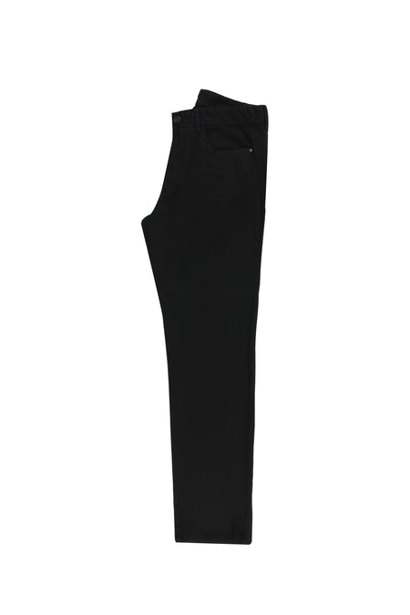 Siyah Relax Fit Rahat Kesim Likralı Kanvas / Chino Pantolon