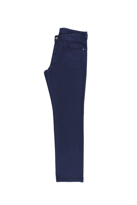 Koyu Lacivert Relax Fit Rahat Kesim Likralı Kanvas / Chino Pantolon