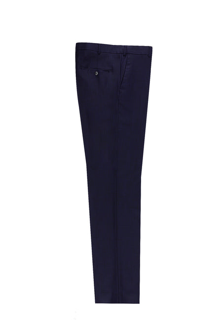 Koyu Lacivert Regular Fit Yünlü Klasik Kumaş Pantolon