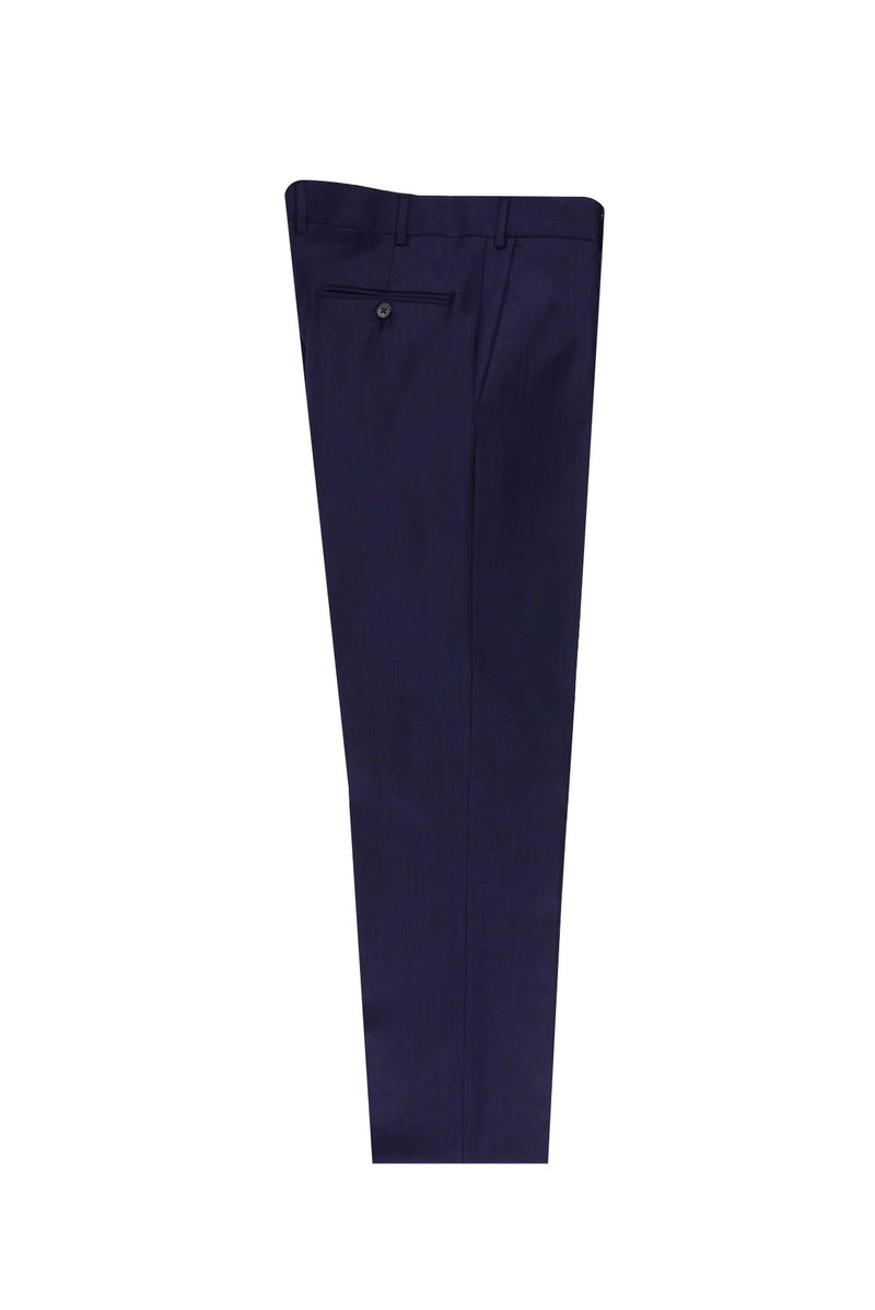 Koyu Lacivert Regular Fit Yünlü Klasik Kumaş Pantolon