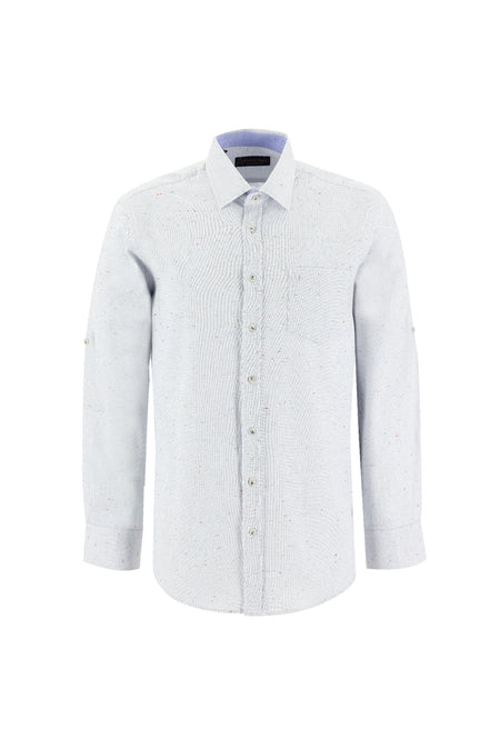 Uçuk Mavi Uzun Kol Regular Fit Oduncu Gömlek