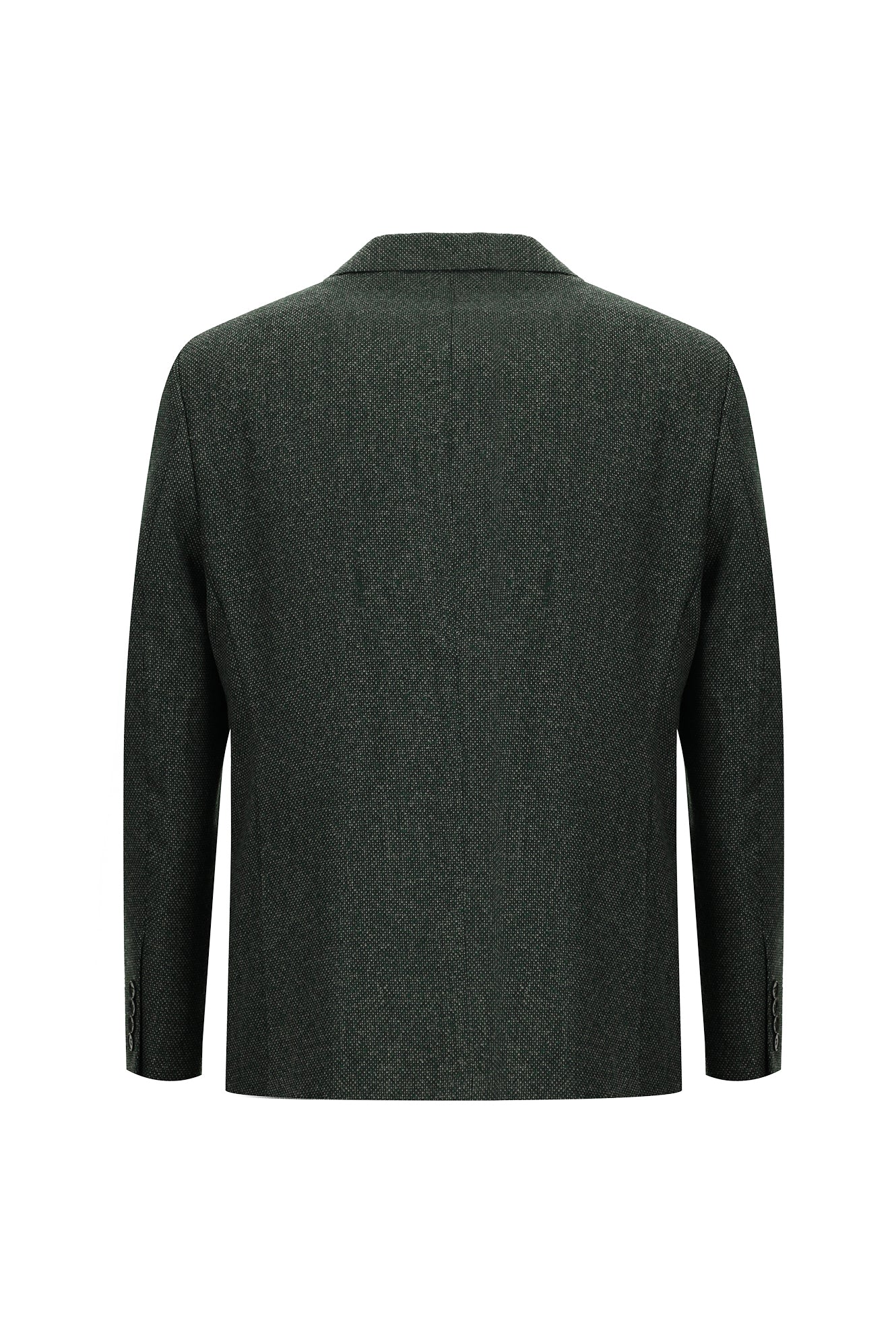 Koyu Yeşil Relaxed Fit Rahat Kesim Desenli Ceket