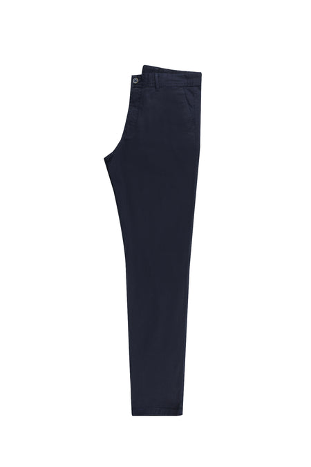 Koyu Lacivert Regular Fit Likralı Kanvas / Chino Pantolon