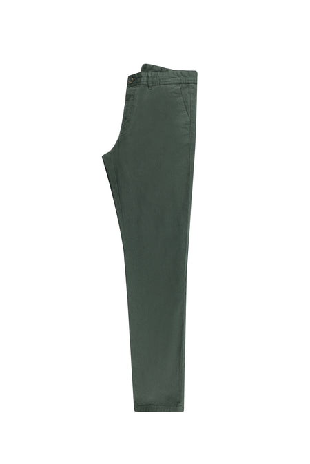 Koyu Yeşil Regular Fit Likralı Kanvas / Chino Pantolon