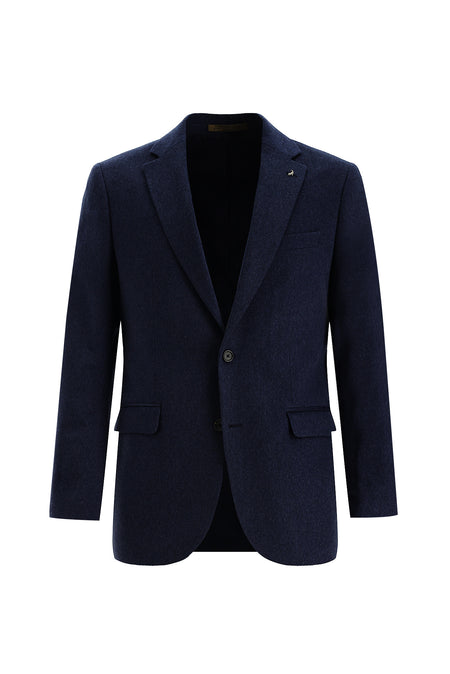 İndigo Relaxed Fit Rahat Kesim İtalyan Klasik Kaşmir Ceket