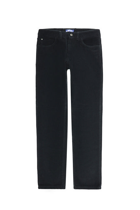 Siyah Slim Fit Dar Kesim Pamuk Kadife Pantolon