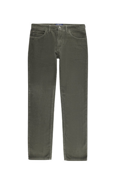 Orta Vizon Slim Fit Dar Kesim Pamuk Kadife Pantolon