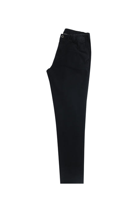 Siyah Slim Fit Dar Kesim Beli Lastikli Likralı Pantolon