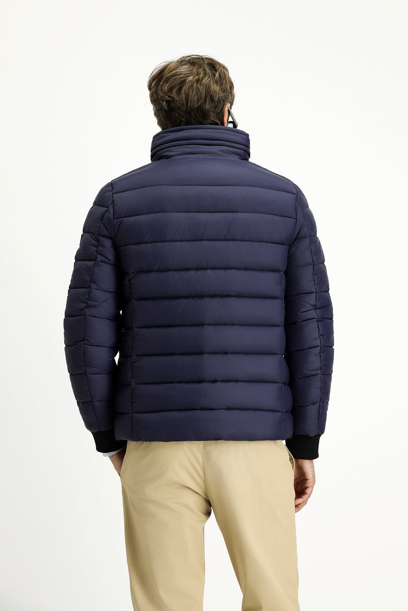 Koyu Lacivert Spor Şişme Mont