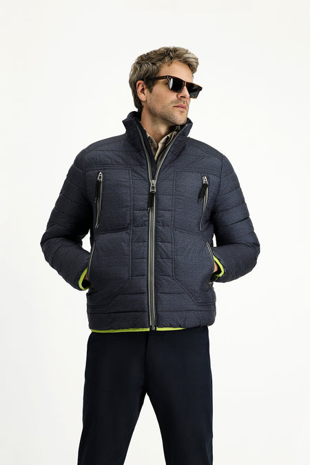 Koyu Lacivert Spor Şişme Mont