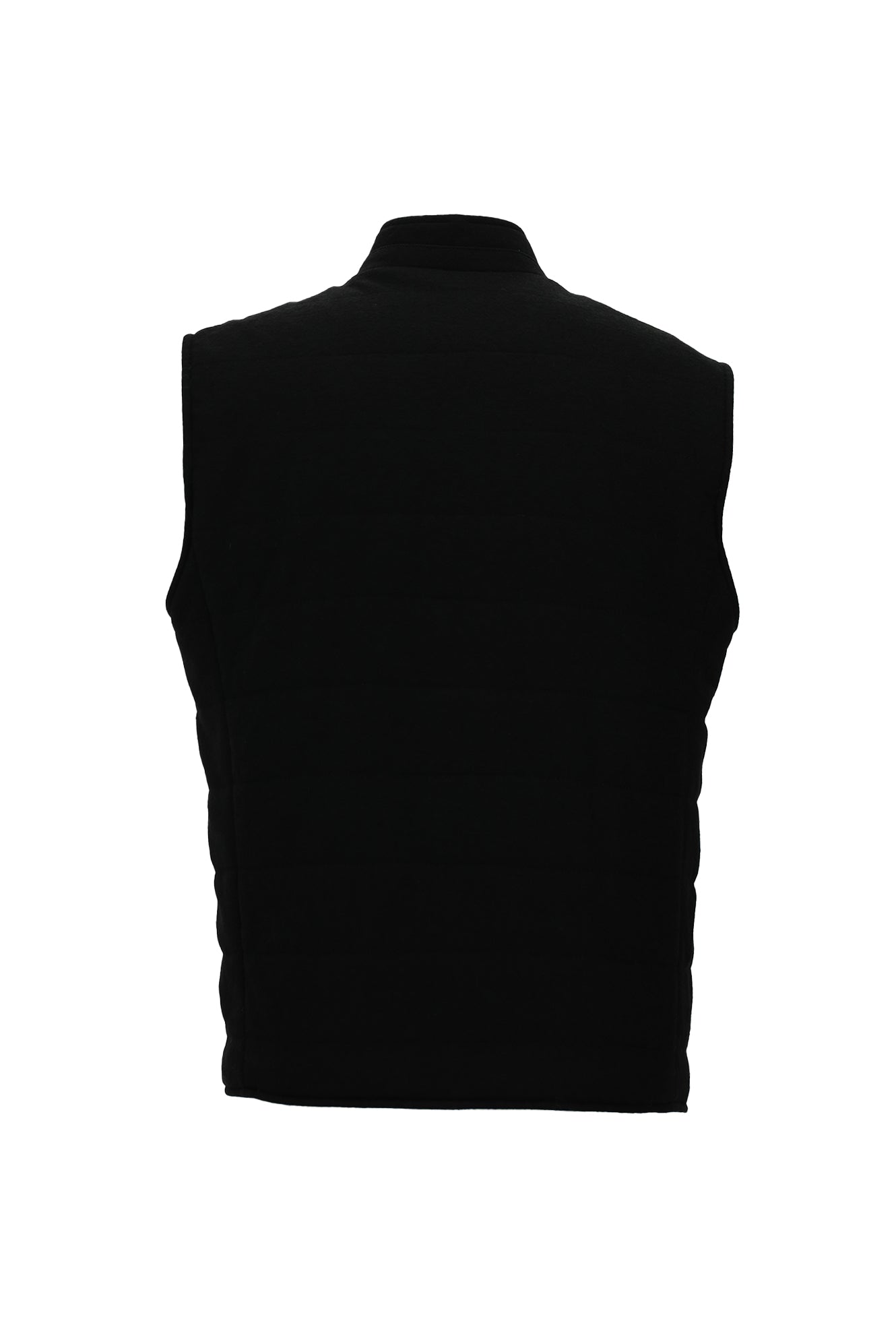 Siyah Slim Fit Dar Kesim Yünlü Kapitone Spor Yelek