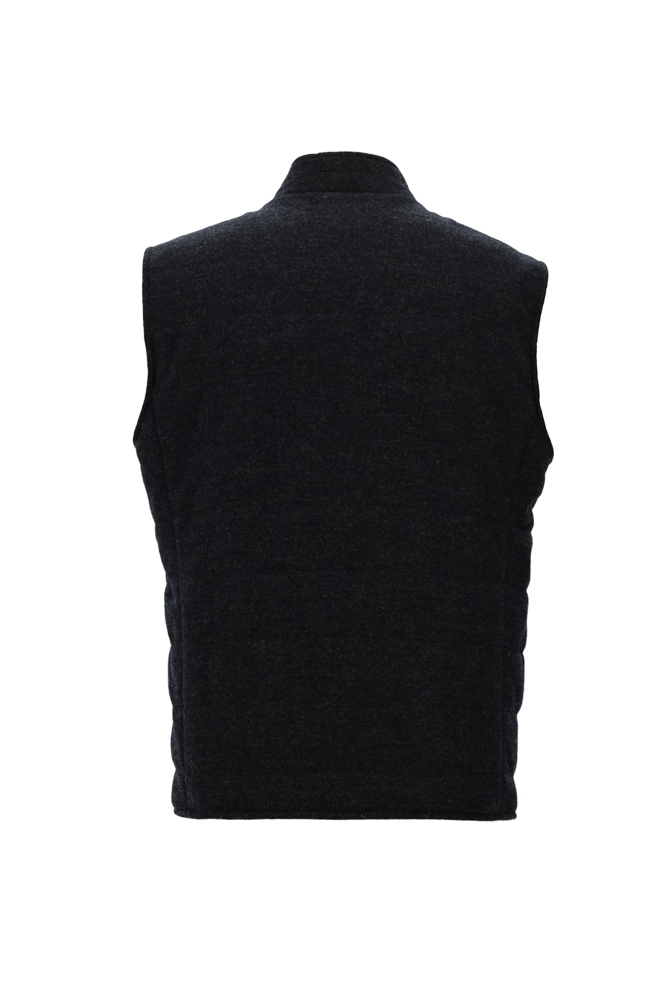 Orta Füme Slim Fit Dar Kesim Yünlü Kapitone Spor Yelek