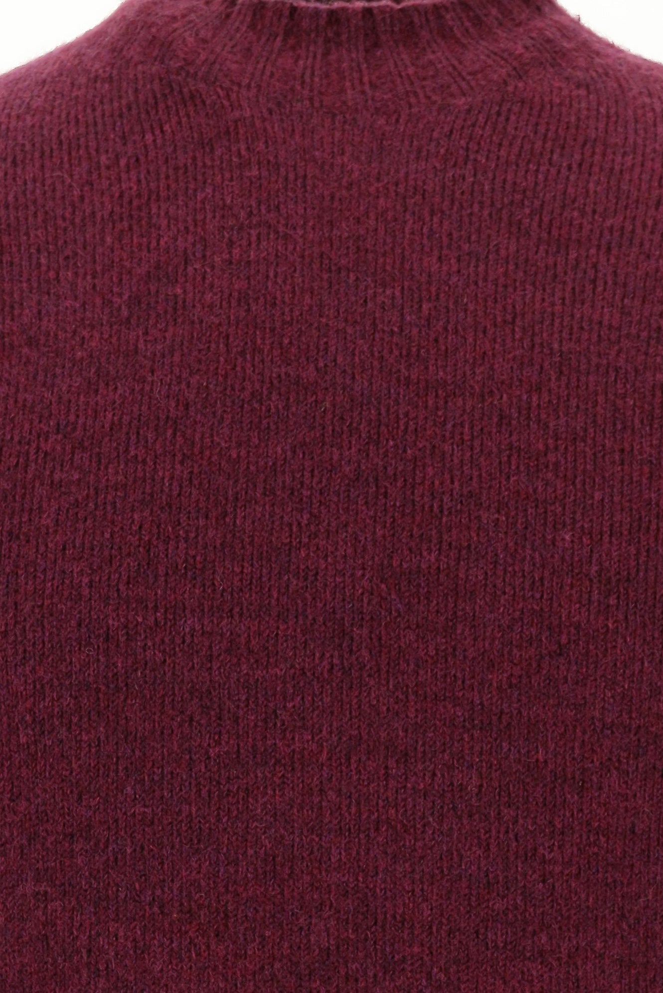 Koyu Bordo Yarım Balıkçı Yaka Slim Fit Dar Kesim Dikişsiz Yünlü Triko Kazak
