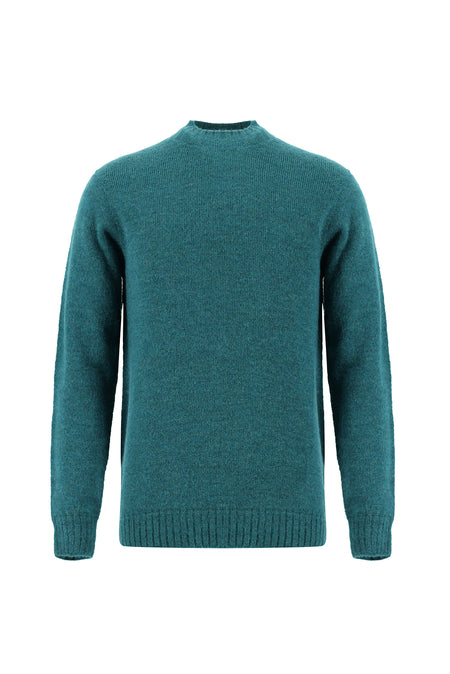 Yağ Yeşili-Olive Yarım Balıkçı Yaka Slim Fit Dar Kesim Dikişsiz Yünlü Triko Kazak