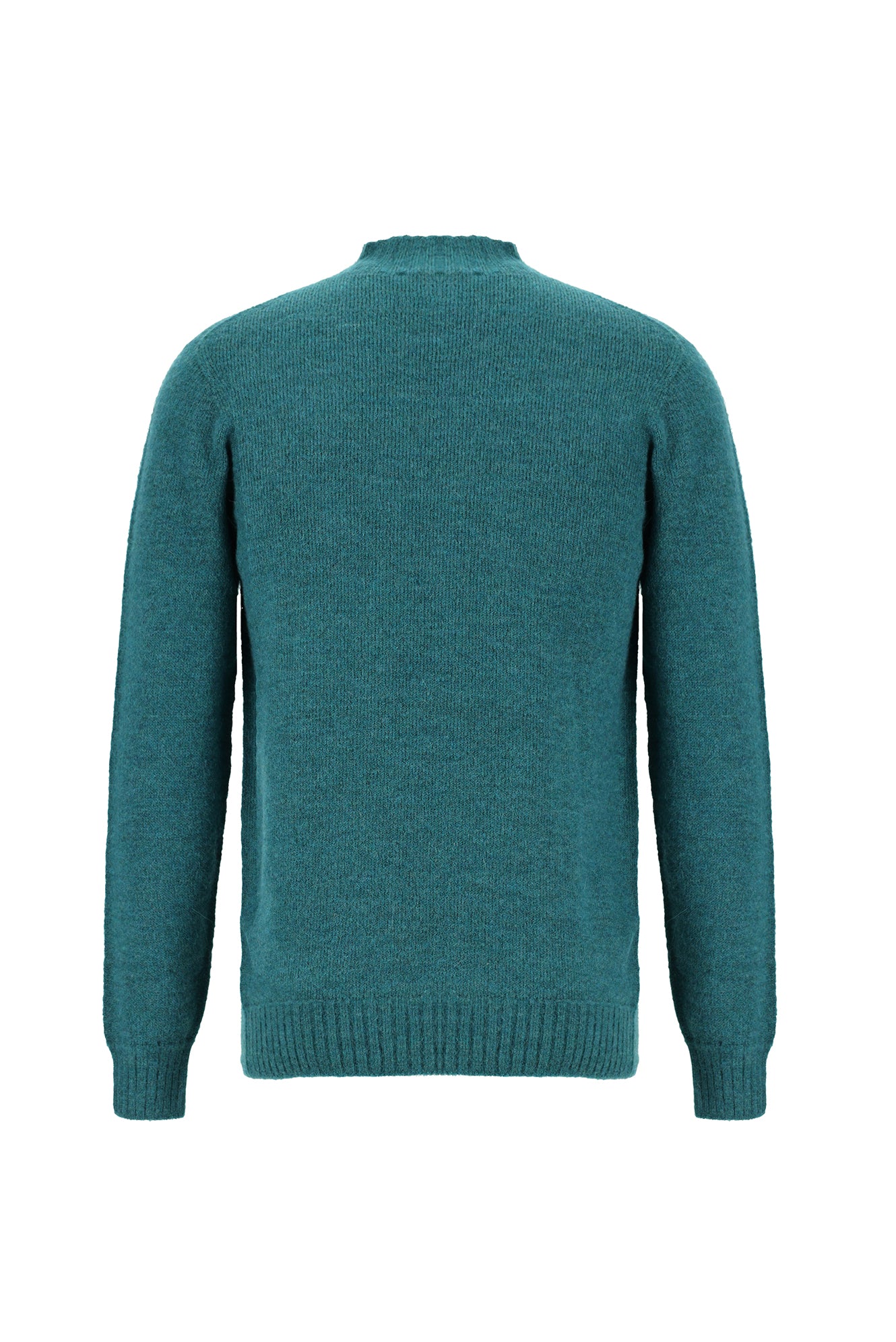 Yağ Yeşili-Olive Yarım Balıkçı Yaka Slim Fit Dar Kesim Dikişsiz Yünlü Triko Kazak