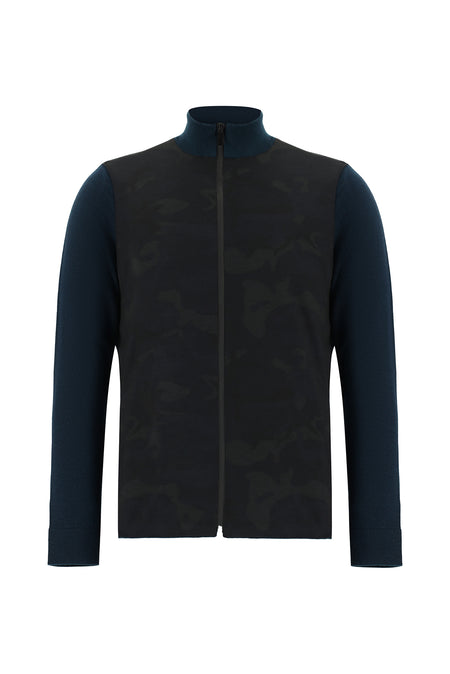 Petrol Yeşili Pamuklu Fermuarlı Triko Hırka