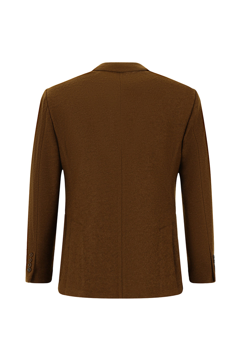 Kiremit Slim Fit Dar Kesim Spor Yünlü İtalyan Ceket