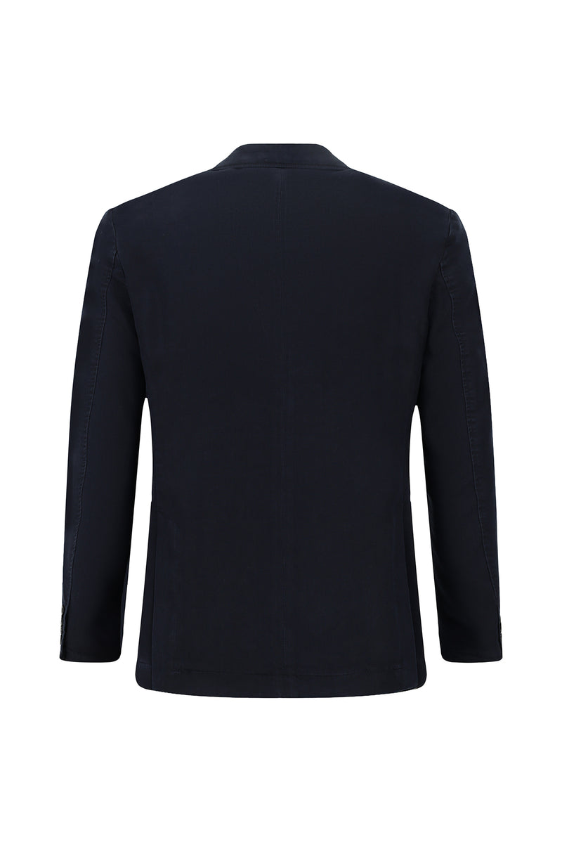 Koyu Lacivert Regular Fit Spor Lyocell Ceket