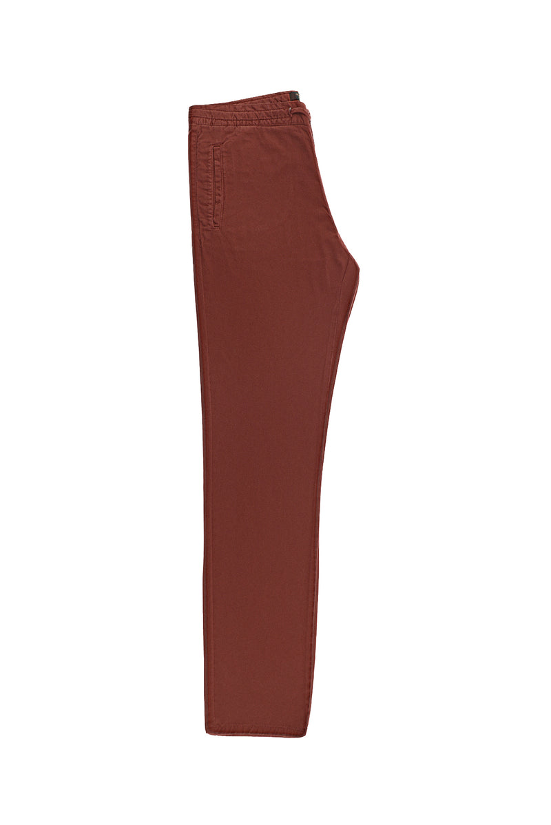 Kiremit Regular Fit Likralı Beli Lastikli İpli Pantolon