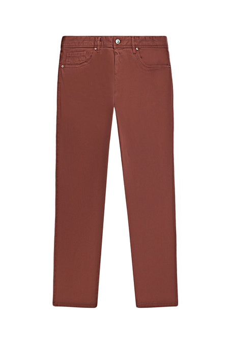 Kiremit Slim Fit Dar Kesim Likralı Kanvas / Chino Pantolon