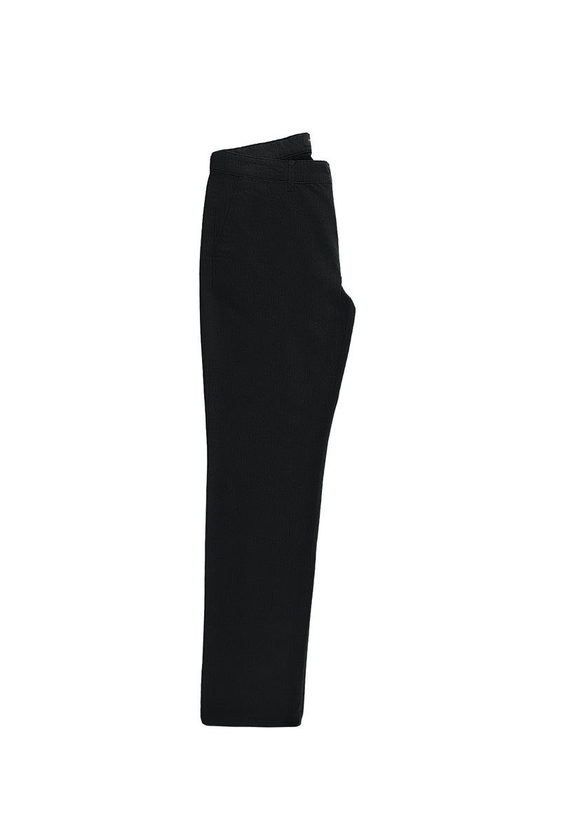 Siyah Regular Fit Likralı Gabardin Pantolon