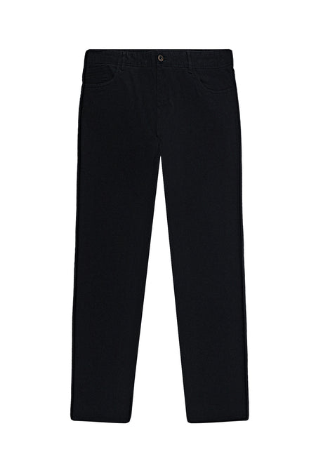 Siyah Slim Fit Dar Kesim Likralı Kanvas / Chino Pantolon