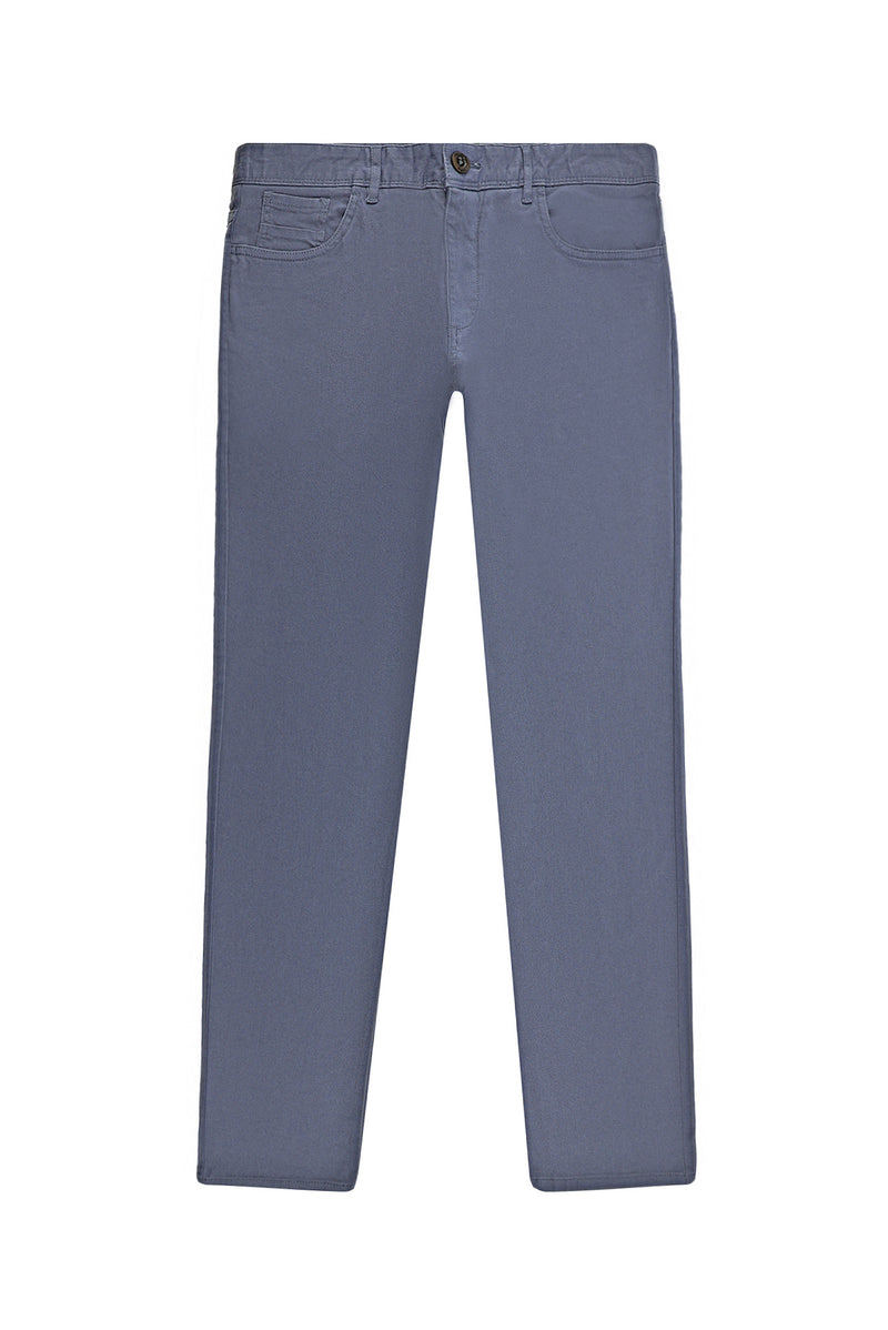 Mavi Slim Fit Dar Kesim Likralı Kanvas / Chino Pantolon