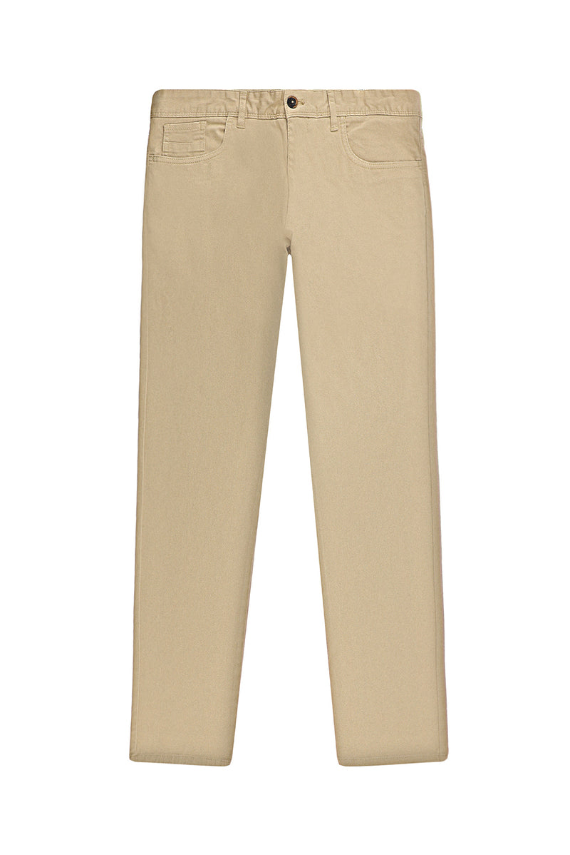 Açık Bej Slim Fit Dar Kesim Likralı Kanvas / Chino Pantolon