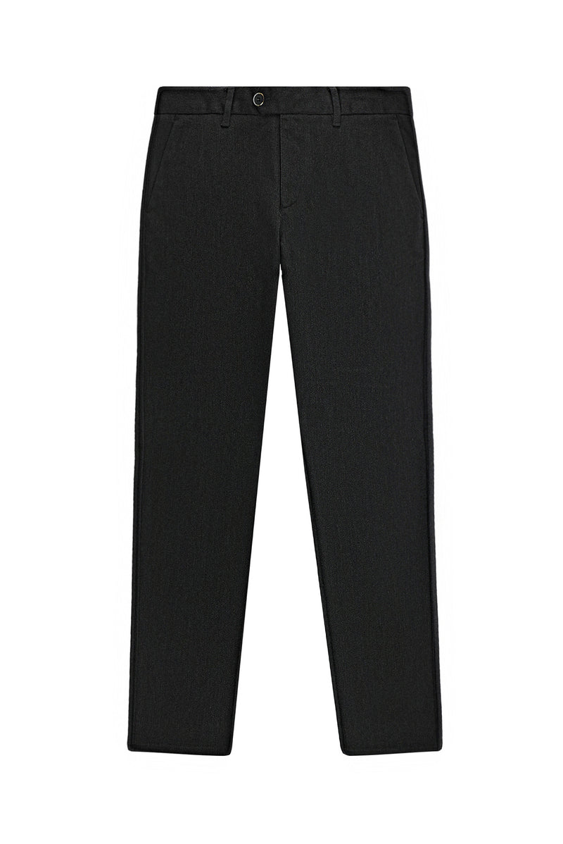 Koyu Antrasit Slim Fit Dar Kesim Likralı Kanvas / Chino Pantolon