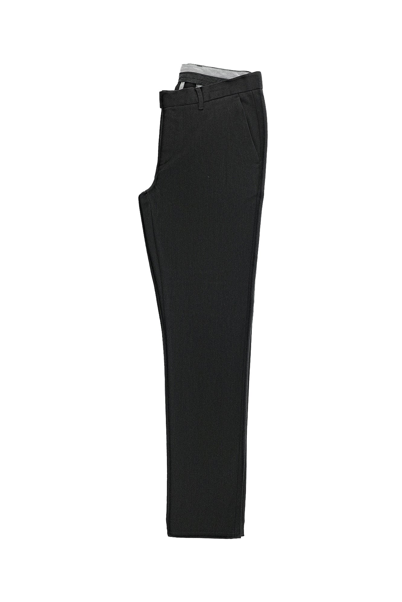 Koyu Antrasit Slim Fit Dar Kesim Likralı Kanvas / Chino Pantolon