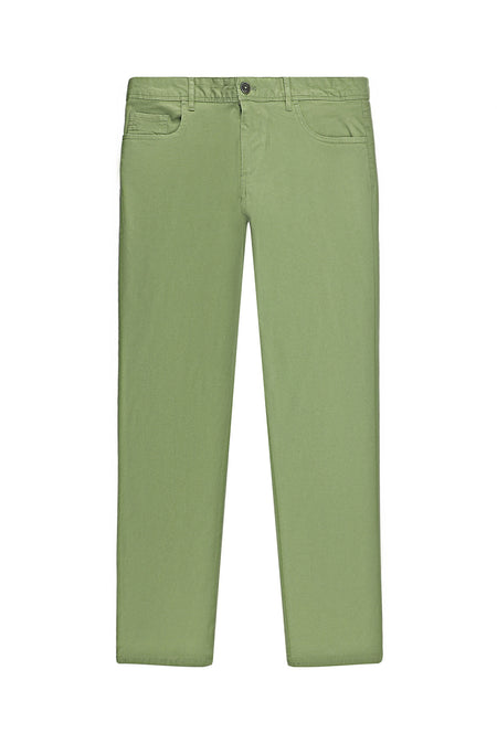 Orta Haki Regular Fit Likralı Kanvas / Chino Pantolon